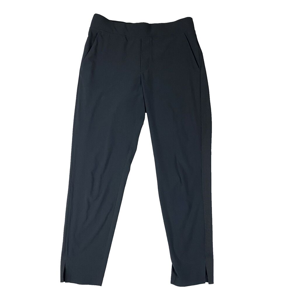 Athleta Brooklyn Ankle Pants Womens 4 Black Stretch Pull On Travel Slim Pockets